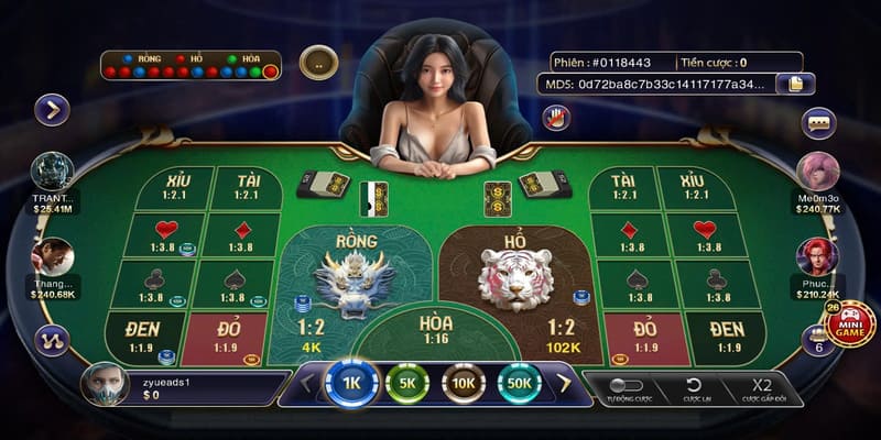Trình tự thực hiện chia bài trong rồng hổ